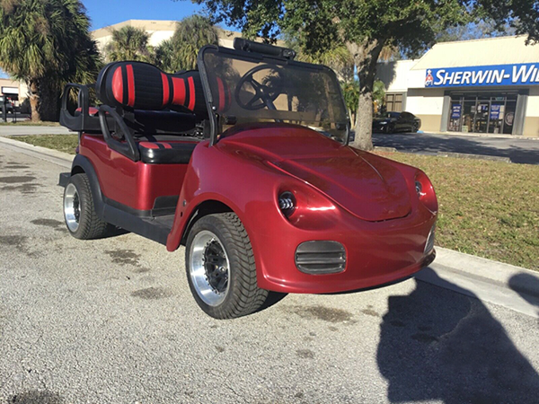 Club Car with Custom Body golf cart maintenance, port charlotte golf cart service, battery service